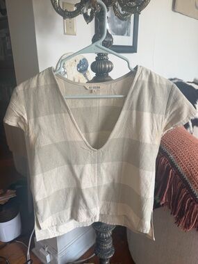 Ali Golden V-Neck Short Sleeve Top